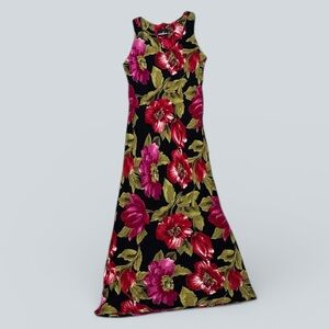 Positive Attitude Floral Sleeveless Maxi Dress